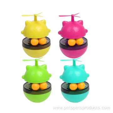 Multicolor Pet Dog Food Dispenser Toy Interactive Tumbler